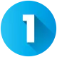 the number 1 with a blue circular background