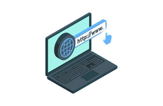 A laptop screen with www written on it representing domain registration