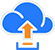 an icon of a cloud ad an arow pointing upwards representing server uptime