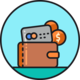 An icon with a wallet