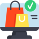 icon depicting a seamless e-commerce website design