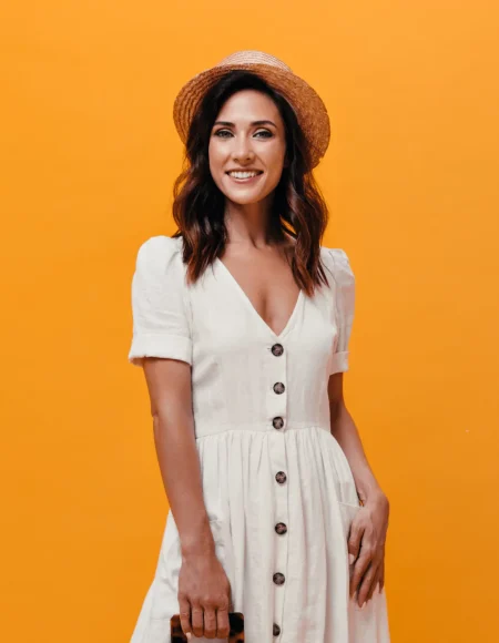 Elegant White Midi Dress