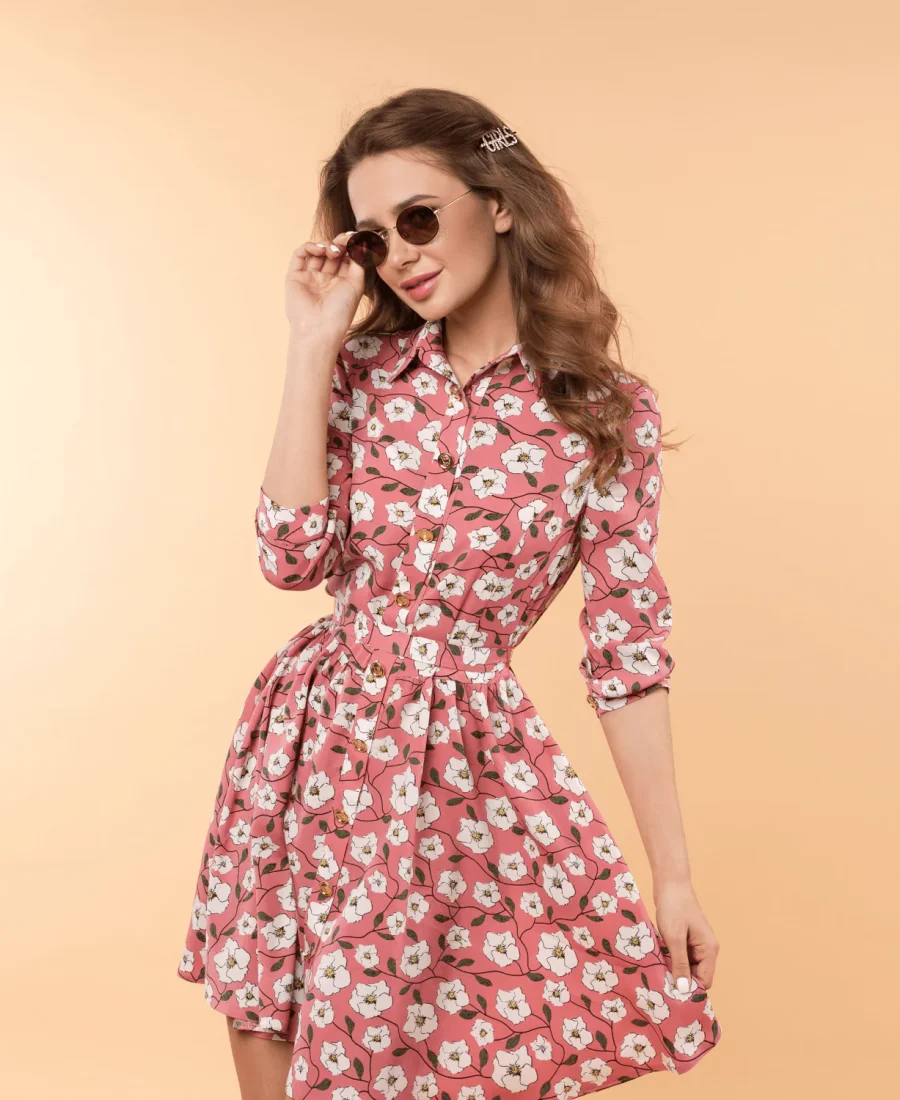 Charming Dress with Floral Print