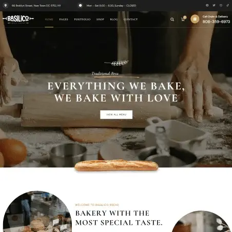 bakery website design