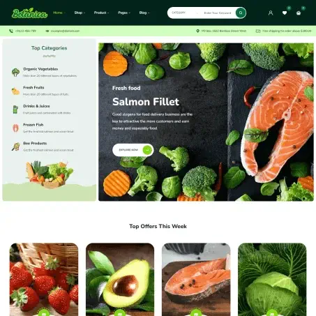 website design for fresh fish restaurant