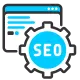 A gear icon with SEO written on it