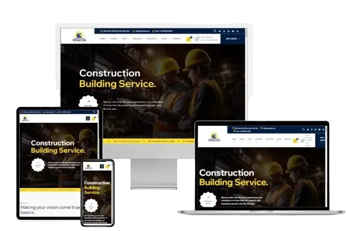 General contractor website design template