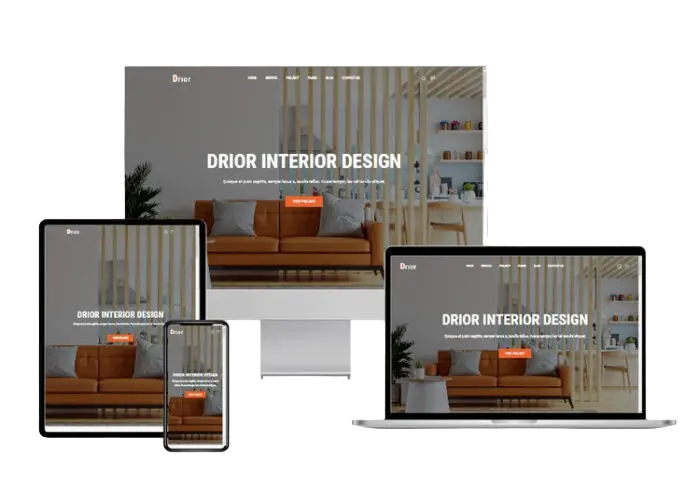 Interior design website design