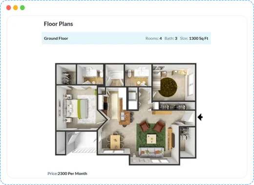 Floor Plan Overview an image depicting website analyics on a line chart