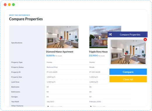 Listing Comparison an image depicting website analyics on a line chart