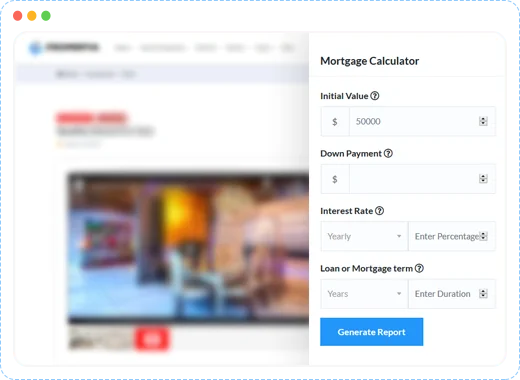 budget Calculator an image depicting real estate locations on a real estate website design